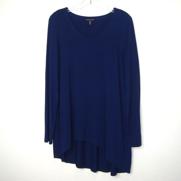Eileen Fisher Women's Scoop Neck Tunic Blue- Size Medium